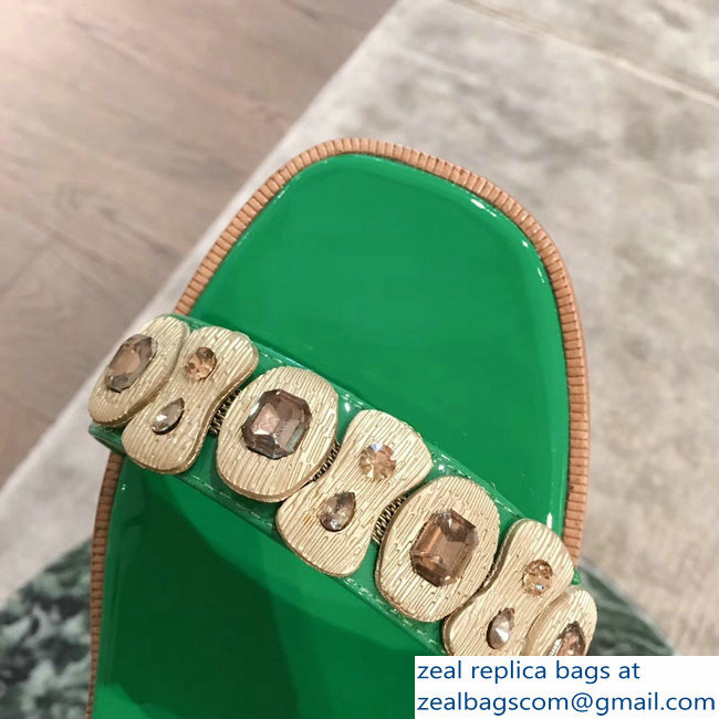 Prada Beaded Embellishment Sandals Green 2019