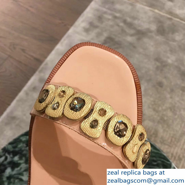 Prada Beaded Embellishment Sandals Nude Pink 2019