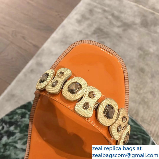 Prada Beaded Embellishment Sandals Orange 2019
