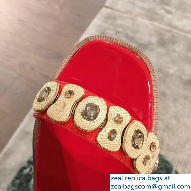 Prada Beaded Embellishment Sandals Red 2019