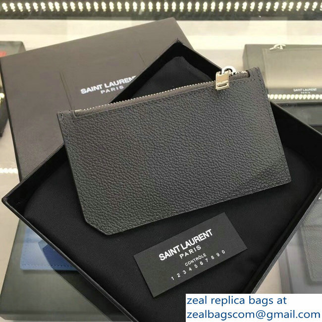 Saint Laurent Paris Classic 5 Fragments Zip Case Pouch 458583 Etoupe - Click Image to Close