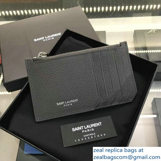 Saint Laurent Paris Classic 5 Fragments Zip Case Pouch 458583 Etoupe - Click Image to Close