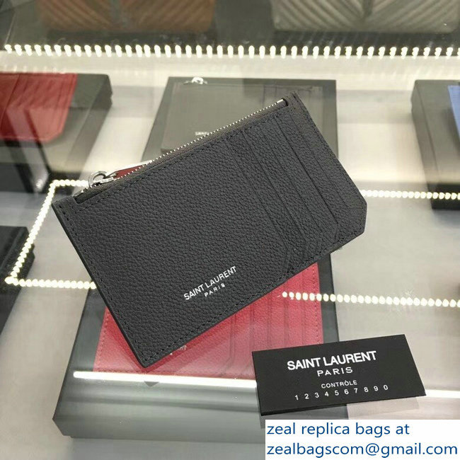 Saint Laurent Paris Classic 5 Fragments Zip Case Pouch 458583 Etoupe - Click Image to Close