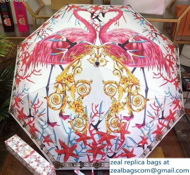 Versace Print Umbrella White