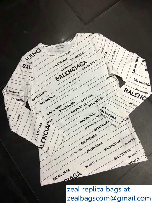 balenciaga logo printed Long sleeved T-shirt