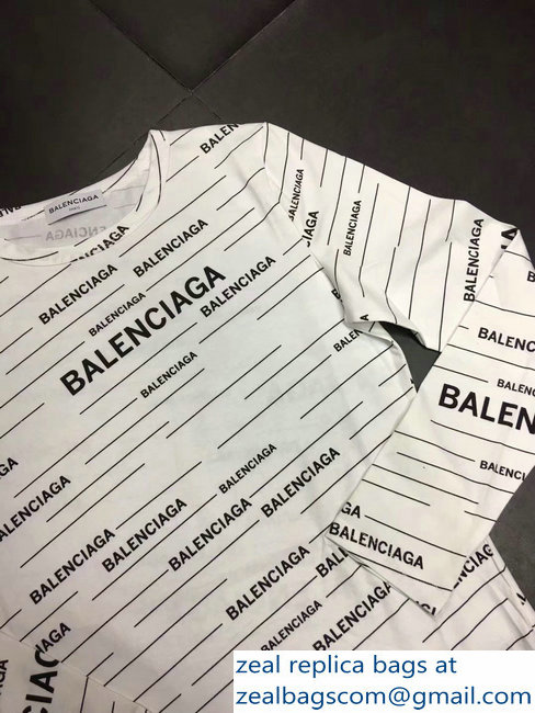 balenciaga logo printed Long sleeved T-shirt
