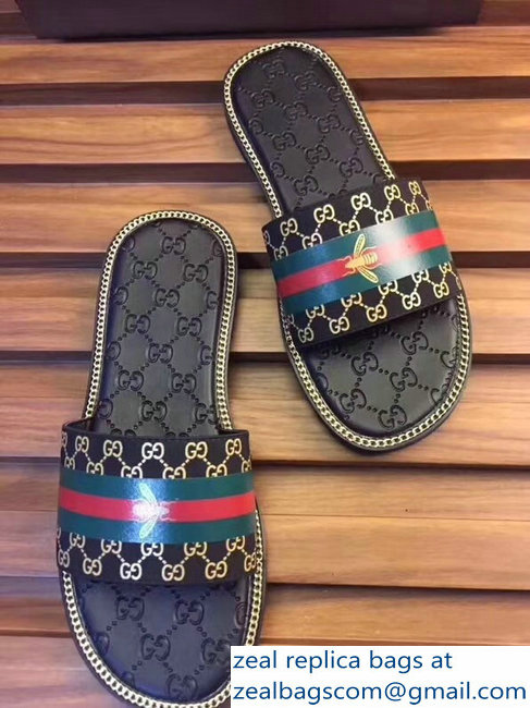 gucci gg web men's slides 03