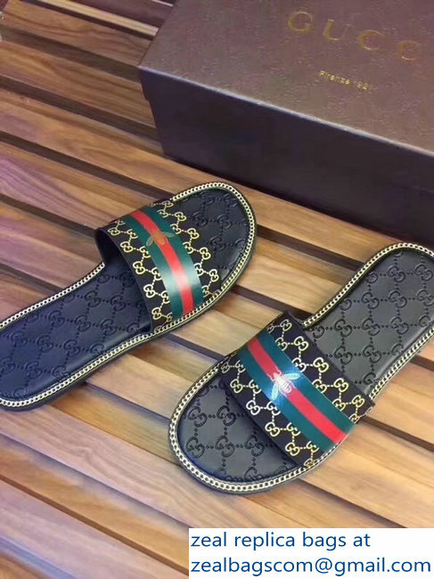 gucci gg web men's slides 03