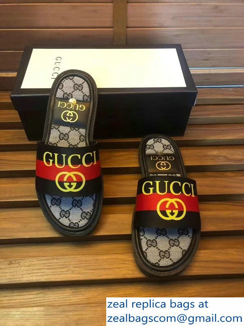 gucci gg web men's slides 05