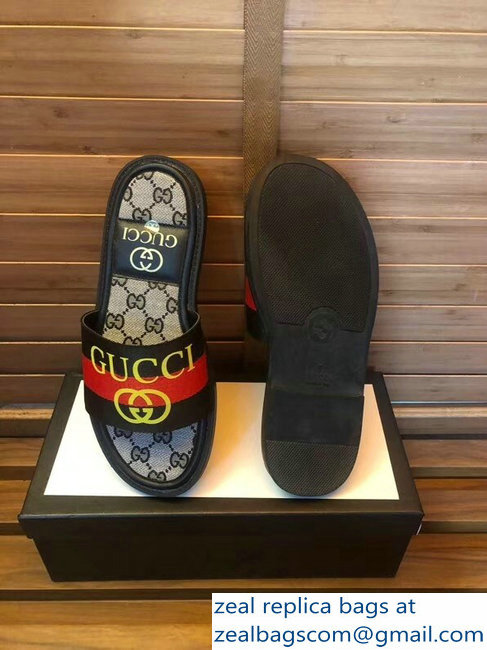 gucci gg web men's slides 05