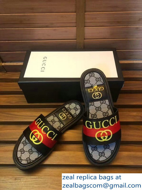 gucci gg web men's slides 05