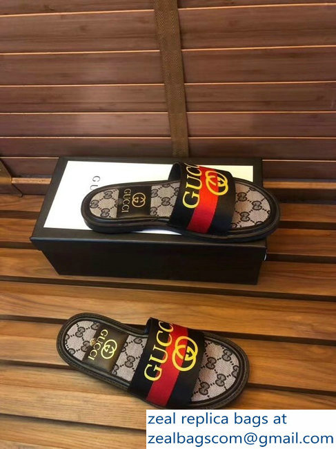 gucci gg web men's slides 05