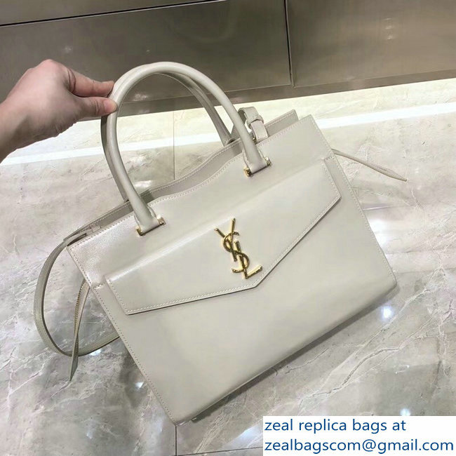 saint laurent up town medium tote bag white