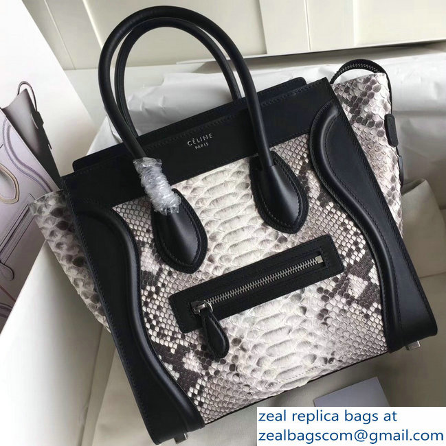 Celine Python Luggage Micro Bag Gray - Click Image to Close