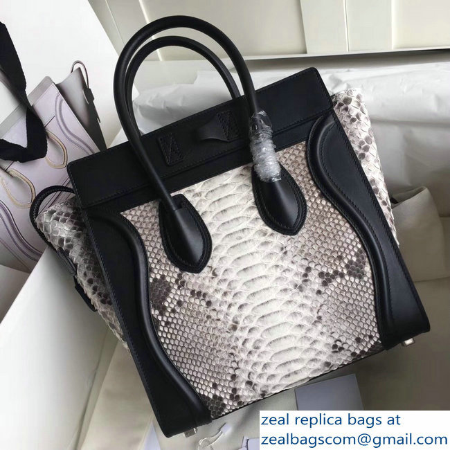 Celine Python Luggage Micro Bag Gray - Click Image to Close