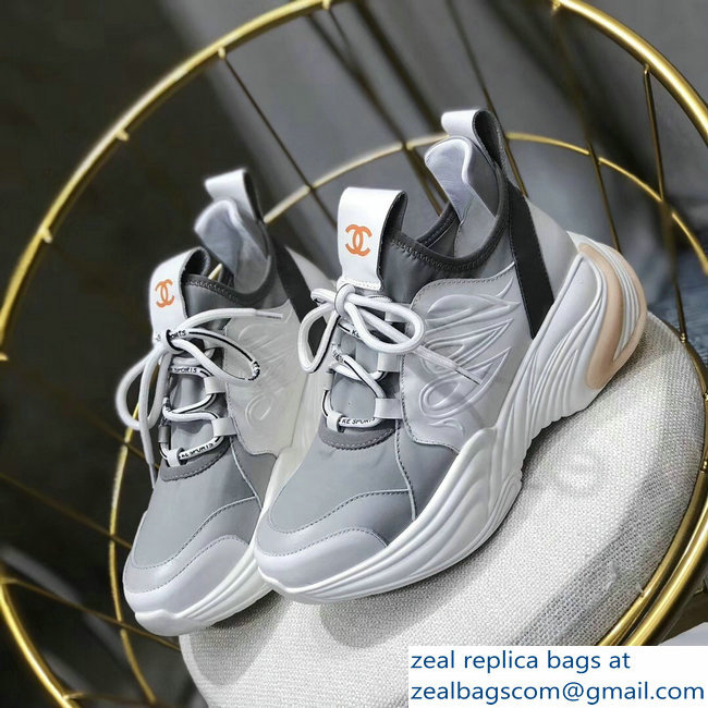 Chanel CC Logo Multicolor Sneakers Gray 2019 - Click Image to Close