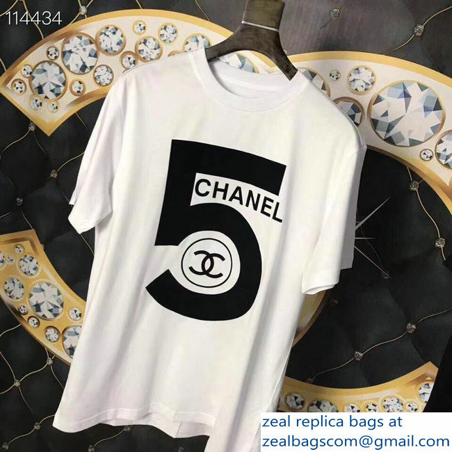 Chanel Logo T-shirt White 07 2019