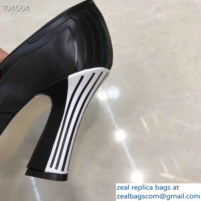 Fendi Heel 9.5cm FFreedom Square-toed Pumps Black 2019 - Click Image to Close