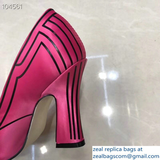 Fendi Heel 9.5cm FFreedom Square-toed Pumps Fuchsia 2019