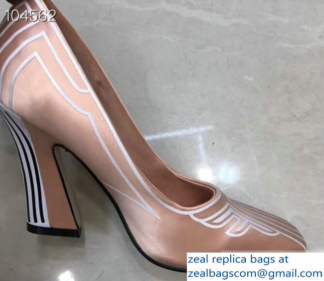Fendi Heel 9.5cm FFreedom Square-toed Pumps Pink 2019
