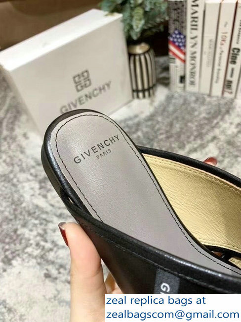 Givenchy Crossover Logo Flat Sandals Black 2019 - Click Image to Close