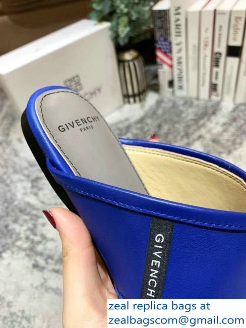 Givenchy Crossover Logo Flat Sandals Blue 2019 - Click Image to Close