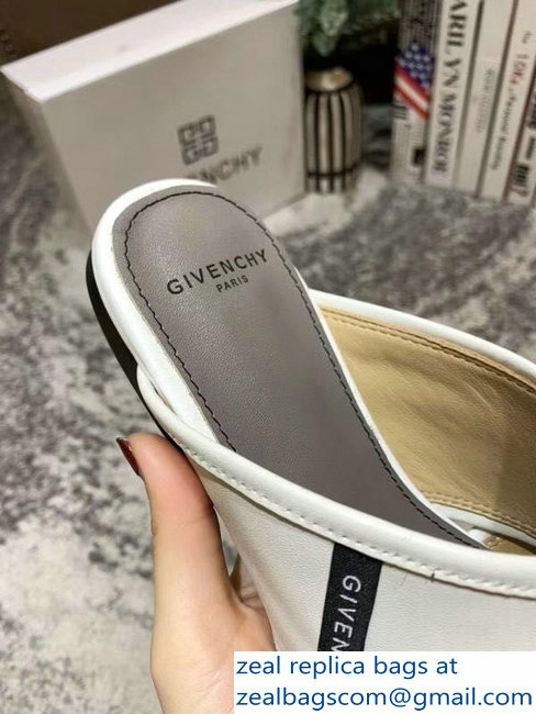 Givenchy Crossover Logo Flat Sandals White 2019 - Click Image to Close