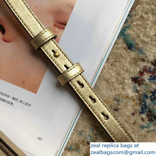 Gucci GG Marmont Matelasse Chevron Shoulder Small Bag 447632 Metallic Gold 2019 - Click Image to Close