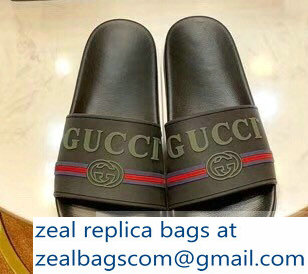 Gucci Gray Logo and Web GG Slides 2019 - Click Image to Close