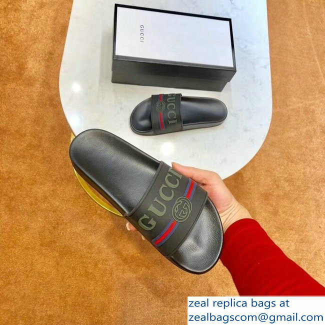 Gucci Gray Logo and Web GG Slides 2019