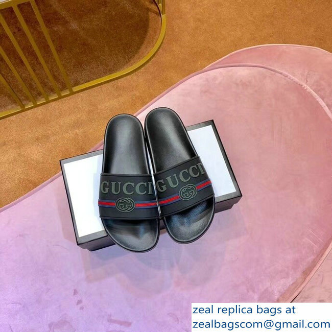 Gucci Gray Logo and Web GG Slides 2019 - Click Image to Close