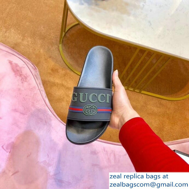 Gucci Gray Logo and Web GG Slides 2019 - Click Image to Close