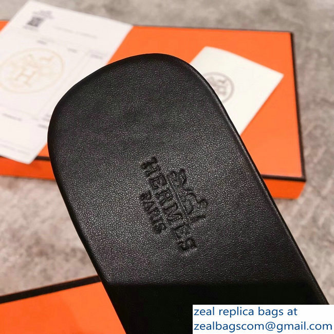 Hermes Calfskin Ruse Mules Black 2019