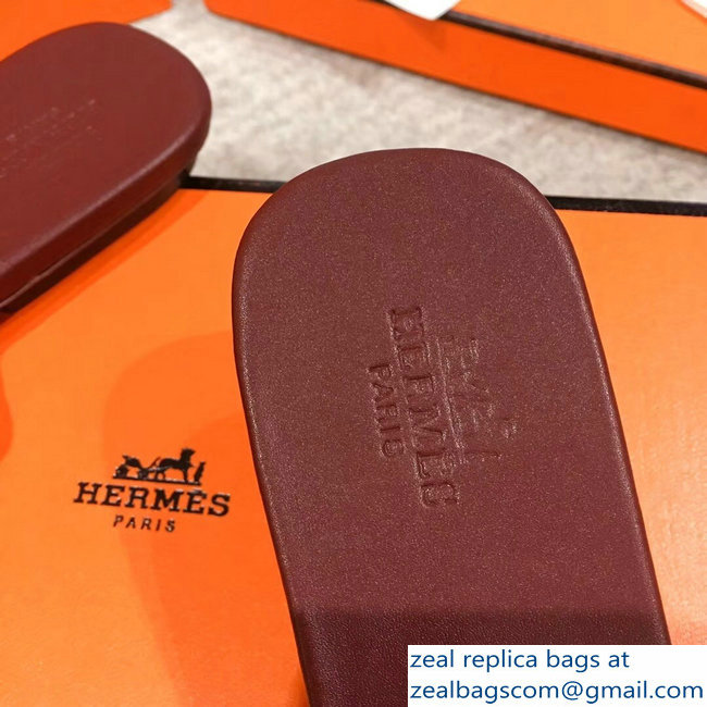 Hermes Calfskin Ruse Mules Burgundy 2019 - Click Image to Close