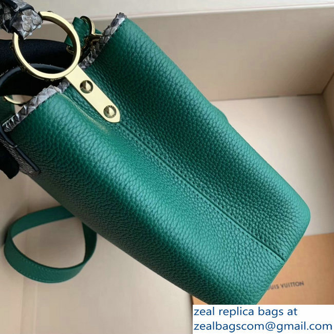 Louis Vuitton Capucines BB Bag Python Handle and Flap N95384 Louxor Green