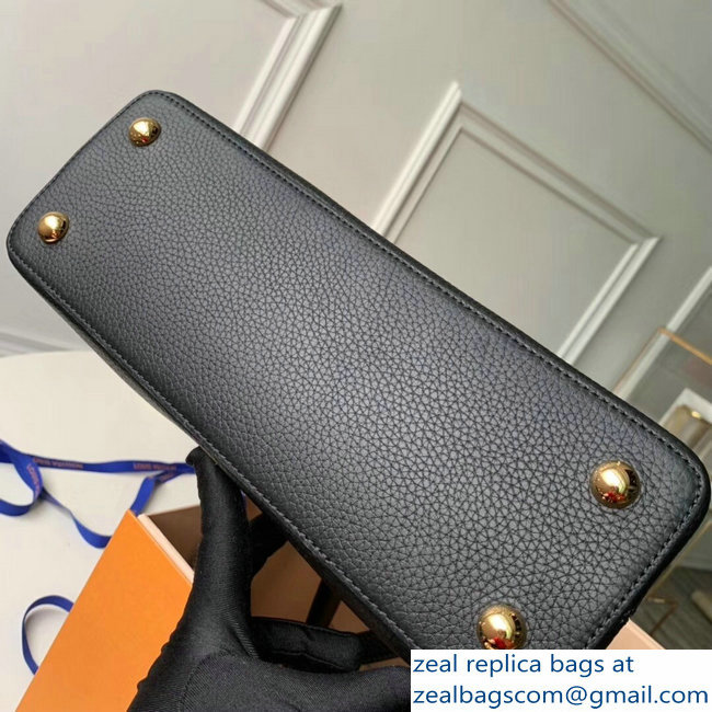 Louis Vuitton Capucines PM Bag Python Handle and Flap N95382 Black