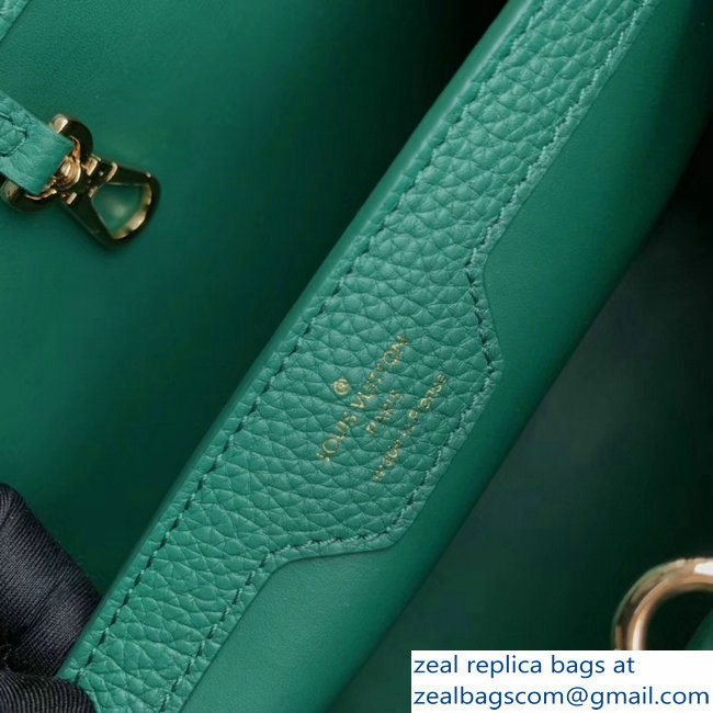 Louis Vuitton Capucines PM Bag Python Handle and Flap N95382 Green