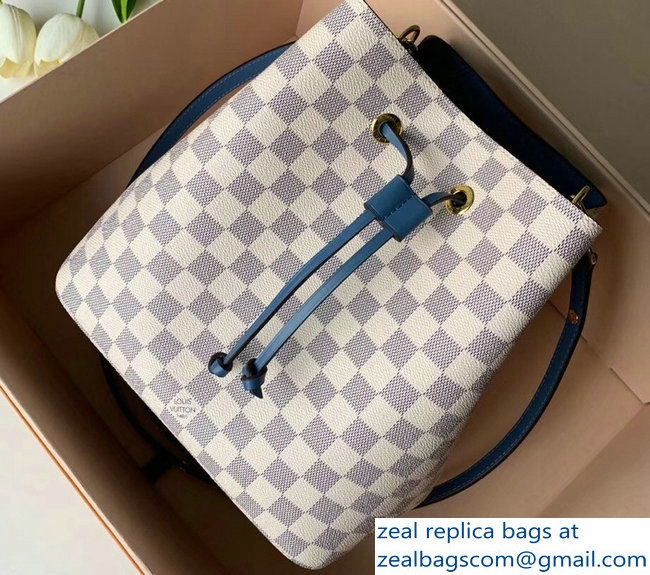 Louis Vuitton Damier Azur Canvas NeoNoe Bucket Bag N40151 Blue - Click Image to Close