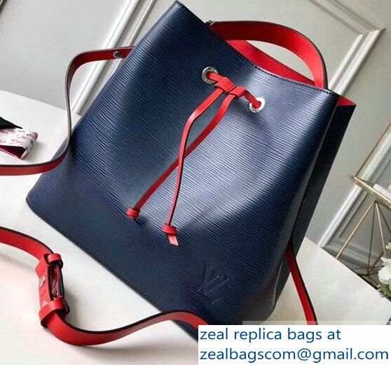 Louis Vuitton Epi Leather NeoNoe Bucket Bag M54367 Indigo - Click Image to Close