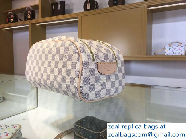 Louis Vuitton King Size Toiletry 28 Bag Damier Azur Canvas