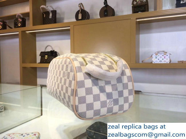 Louis Vuitton King Size Toiletry 28 Bag Damier Azur Canvas