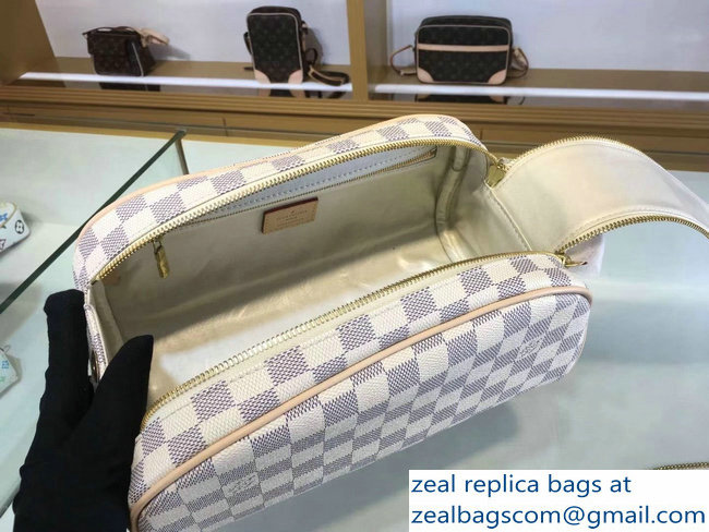 Louis Vuitton King Size Toiletry 28 Bag Damier Azur Canvas