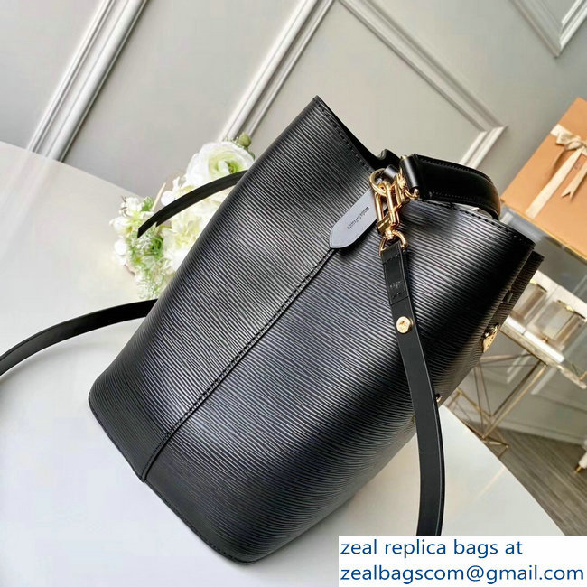 Louis Vuitton Love Lock Epi Leather NeoNoe Bucket Bag M53237 Black