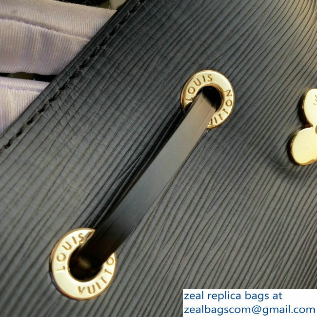 Louis Vuitton Love Lock Epi Leather NeoNoe Bucket Bag M53237 Black - Click Image to Close