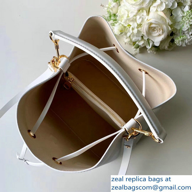 Louis Vuitton Love Lock Epi Leather NeoNoe Bucket Bag M53238 White