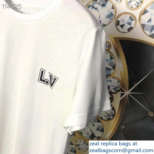 Louis Vuitton Rainbow Logo T-shirt White 2019 - Click Image to Close