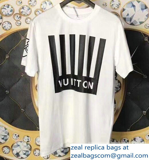 Louis Vuitton Striped Logo T-shirt White 2019