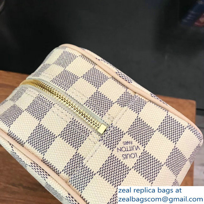 Louis Vuitton Toiletry 25 Bag Damier Azur Canvas