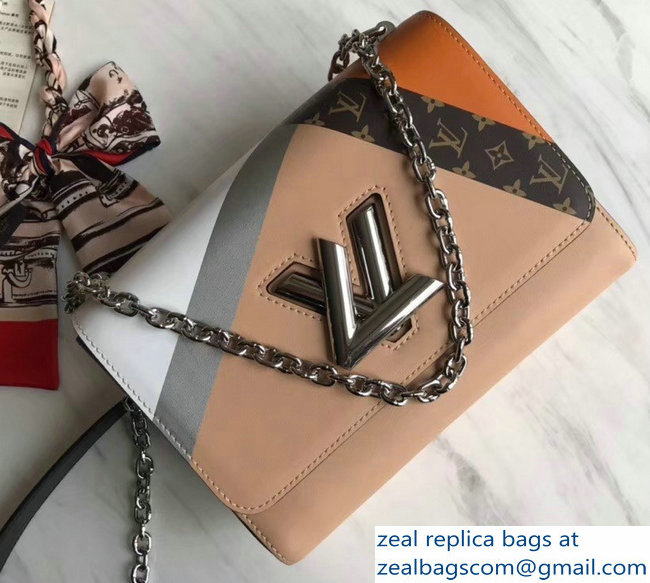 Louis Vuitton Twist MM Bag M50280 Monogram Canvas/Apricot 2019 - Click Image to Close