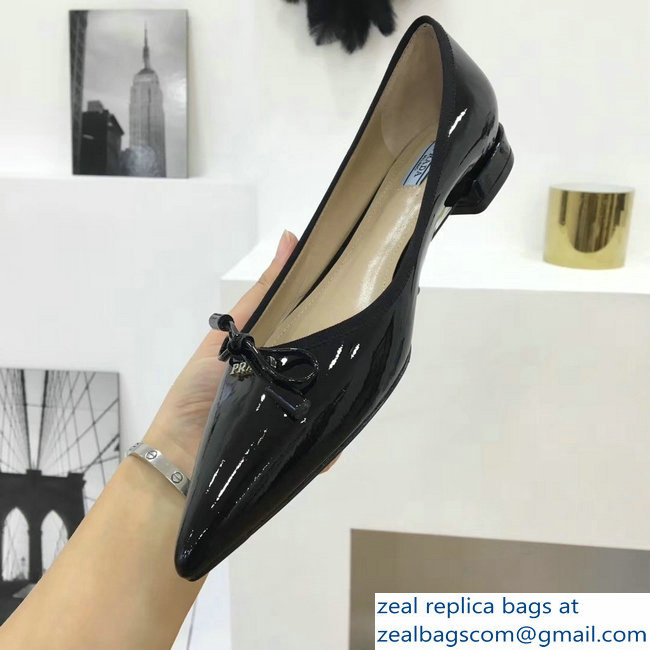 Prada Ballerinas Flats Black with Bow 2019
